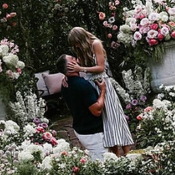 Anthropologie x Maeve Taylor Swift Engagement dress inspired Cotton Stripes 12 - Picture 2 of 16